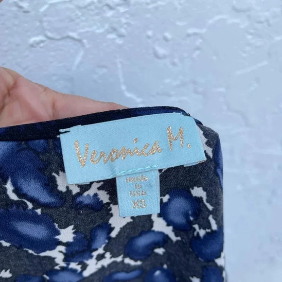 Veronica M Womens Wrap High Low Hem Maxi Dress Dark Blue Sz XS - Picture 4 of 7